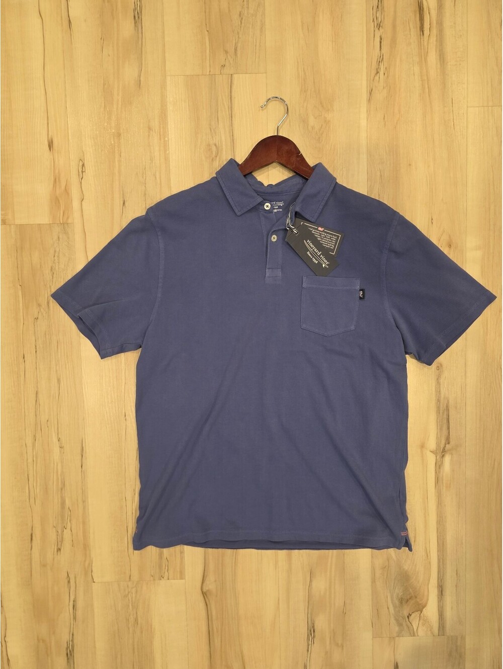 Vineyard Vines Baltic Blue Garment-Dyed Pique Polo Shirt Size M